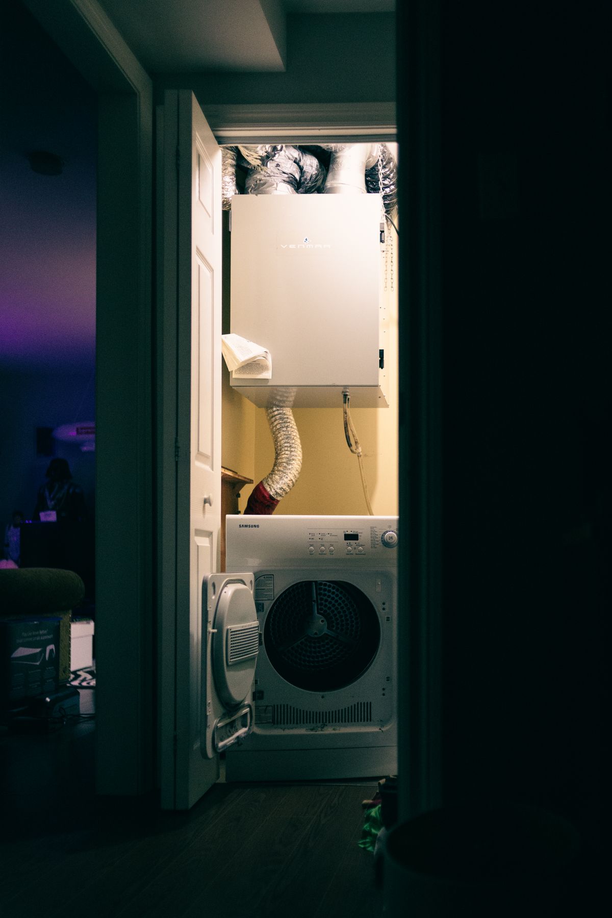 Residential dryer and visible ventilation system